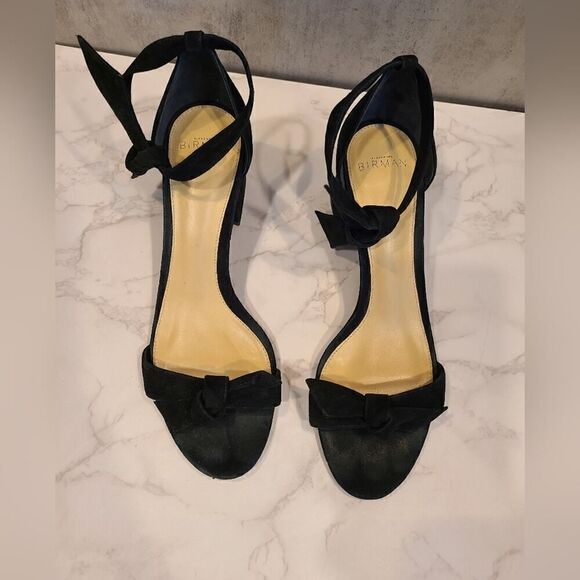 Alexandre Birman Black Suede Clarita Block Sandal, Date Night LBD | 9 (39) - Picture 2 of 16